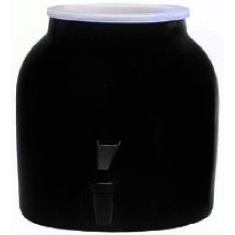 Porcelain Water Crock 2.5 Gallon, Black
