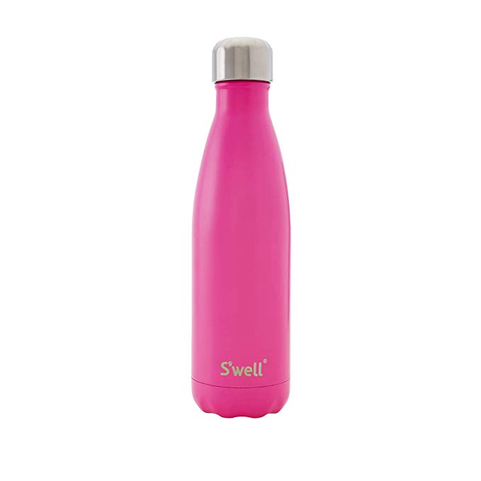 S'well Vacuum Insulated Stainless Steel Water Bottle, 17 oz, Bikini Pink