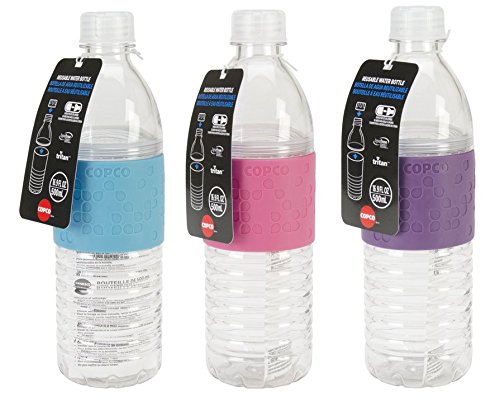 Copco Hydra Resuable Water Bottle, 16.9-Ounce, 3 pack, (Blue, Purple, Pink)