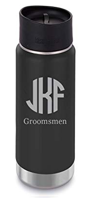 Personalized Klean Kanteen Shale Black 16oz Wide Vacuum Insulated Mug with Free Engraving