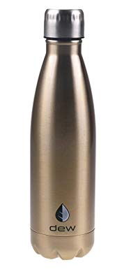 Insulated, Double Wall Stainless Steel Water Bottle - 17 oz, Cola Shaped
