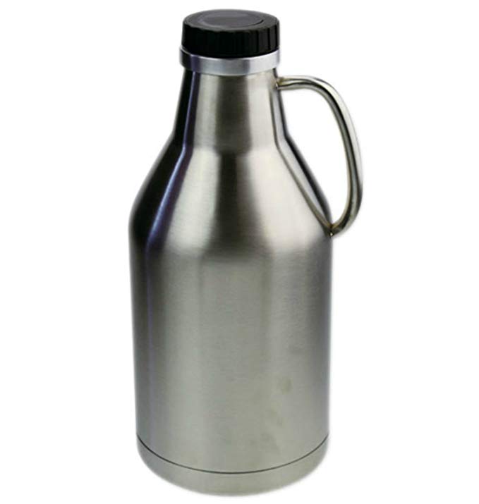 Barnster Double Walled Insulated Stainless Steel Jug, One Half Gallon (64 oz)