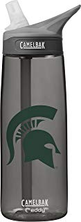 CamelBak NCAA Michigan State Spartans Unisex Eddy 75L Collegiate Water Bottle, Charcoal, 75 Liter