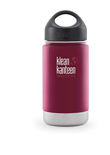 Klean Kanteen 12-Ounce Wide Insulated Stainless Steel Bottle With Loop Cap