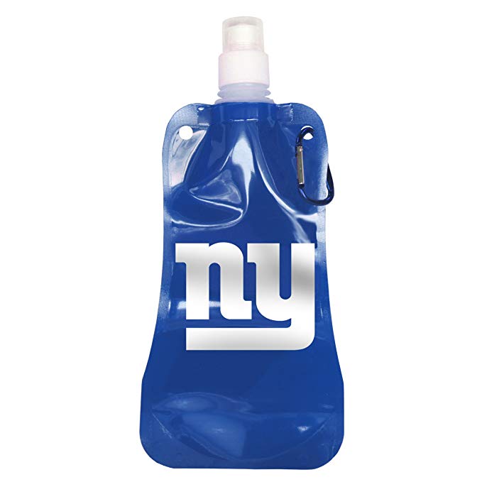 NFL New York Giants Foldable Water Bottle, 16-ounce, 2-Pack
