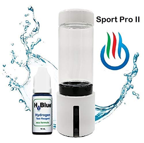H2 USB Sport Pro II Hydrogen Water Generator with H2 Blue Test Drops