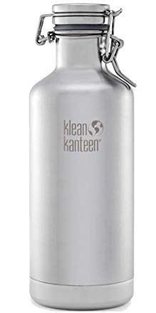 Klean Kanteen Vacuum Insulated Growler With Swinglok Cap (Brushed Stainless, 32 oz)