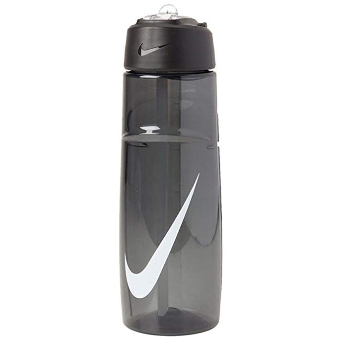 Nike T1 Flow Swoosh Water Bottle (24oz, Anthracite/White)