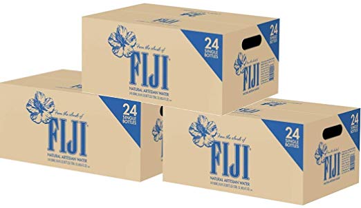 FIJI Natural Artesian Water, 16.9 Fl Oz (Pack of 24 Bottles) (.3 Cases of 24, 500 mL Bottles)