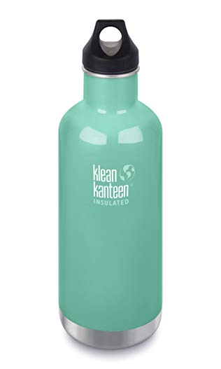 Klean Kanteen Classic Stainless Steel Water Bottle with Klean Coat, Double Wall Vacuum Insulated and Leak Proof Loop Cap (NEW 2018)