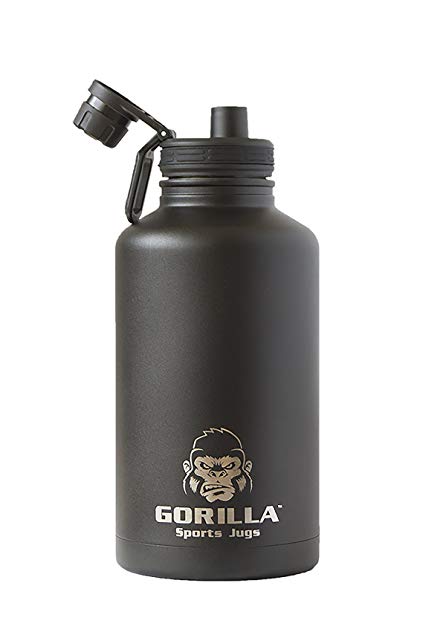 Gorilla Sports Jug 1/2 Gallon, Insulated Water Bottle