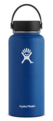 Hydro Flask 32 oz Double Wall Vacuum Insulated Stainless Steel Leak Proof Sports Water Bottle, Wide Mouth with BPA Free Flex Cap, Cobalt