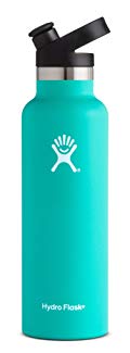 Hydro Flask 21 oz Double Wall Vacuum Insulated Stainless Steel Sports Water Bottle, Standard Mouth with BPA Free Sport Cap