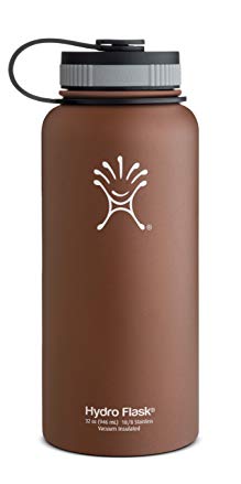 Hydro Flask Insulated Wide Mouth Stainless Steel Water Bottle, Copper Brown, 32-Ounce
