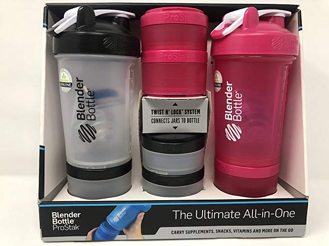 Blender Bottle and ProStak Ultimate All-In-One System, 2 Pack