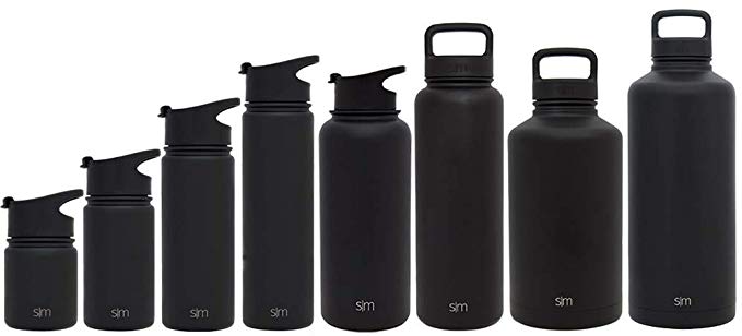 Simple Modern Summit Water Bottle + Extra Lid - Wide Mouth Vacuum Insulated 18/8 Stainless Steel Powder Coated - 8 Sizes, 24 Colors