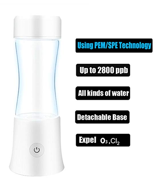 Davidlee F4-2 Hydrogen-Rich Generator Water Bottle Ionizer Mode 5mins and 7mins High Concentration Discharge Ozone and Chlorine