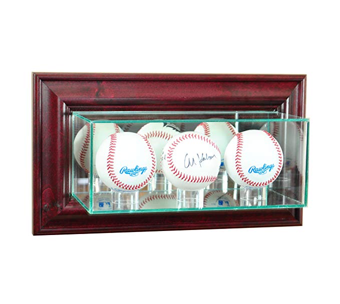 Perfect Cases MLB Wall Mounted Triple Baseball Glass Display Case
